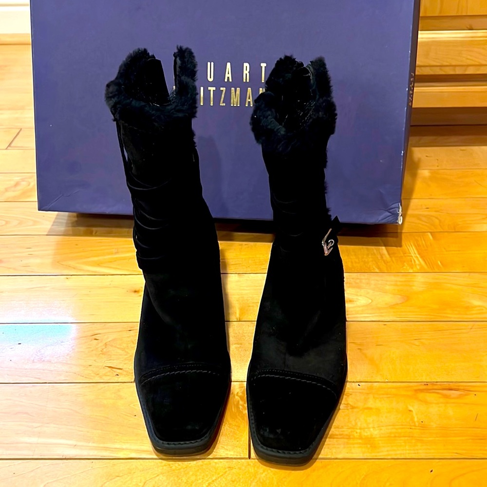 Stuart Weitzman women shearling boots